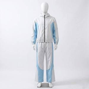 Custom Men's Nylon Windbreaker Jogger <b>Set</b> Quick Dry Color Block Zip-Up Hoodie and Pants Woven Sporty Tracksuit - Product Image 6