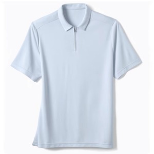 Vêtements de golf OEM pour hommes, vente en gros, uniformes sportifs avec logo, polos de golf en polyester, polos zippés - Product Image 3