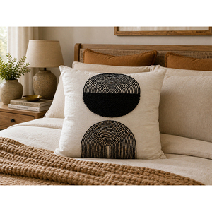 Embroidered Cotton Accent Cushion <b>Cover</b>| Cotton Decorative <b>Throw</b> Pillow <b>Cover</b> | Decorative Lumbar <b>Throw</b> Pillow <b>Cover</b> for <b>Sofa</b> - Product Image 3