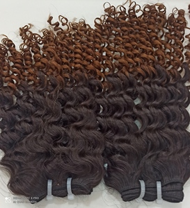 HAIR FASHION INDIA Paquetes de Cabello Humano Remy Indio Rizado Kinky 100GM para Marrón y Negro, Doble Trama a Máquina, Sin Químicos, Todo Tipo - Product Image 4