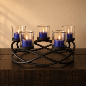 Elegante Candelabro de Hierro con Tres Velas, Decoración para el Hogar y Bodas, Juego de Portavelas Único M.F. EXPORTACIONES INTERNACIONALES - Product Image 3