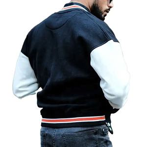 Veste de baseball personnalisée sans col pour hommes pour l'hiver Street Wear Varsity Design Broderie Logo Patches Laine/Polyester Laine - Product Image 5