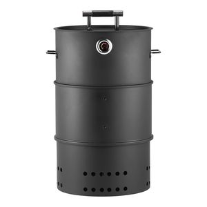 18.5\" Barrel Outdoor Charcoal Smoker Grill Coated Steel BBQ with 2 Grilling Grates and 1 Hanging for <b>Camping</b> - Product Image 1