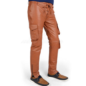 Pantalons en cuir pour hommes de haute qualité, vente en gros au meilleur prix, impression de logo personnalisé sur les pantalons en cuir - Product Image 3