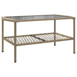 Divano da Patio in 4 pezzi in Poly Rattan Beige con cuscini mobili da esterno resistenti - Product Image 6