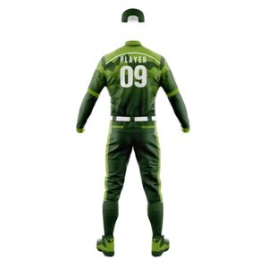 Green Dark Green Baseball Kit for Men Full Uniform Button Down Jersey Pants Belt Breathable Lightweight <b>Athletic</b> Team Tournament - Product Image 2
