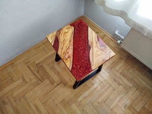 Handmade Modern Waterproof Foldable <b>Bamboo</b> and Resin Dining <b>Tables</b> with Custom Color for Home & Hotel Use Home Decor - Product Image 3