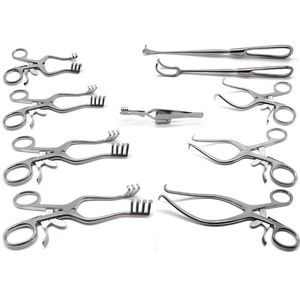 Rétracteurs chirurgicaux vétérinaires Weitlaner & Gelpi, instruments auto-serrants en acier inoxydable, ensemble pour la chirurgie animale, fournisseur OEM - Product Image 1