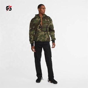 Sudadera con capucha de camuflaje para hombre, ropa informal de uso diario, forro polar de 100% algodón, servicio OEM de 300 GSM, diseño de logotipo personalizado, Popular - Product Image 3