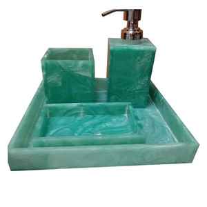 Nuevo Dispensador de Resina Ecológico, Juego de Baño de Cuatro Piezas, Diseño Moderno, Productos Más Vendidos - Product Image 4