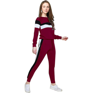 Conjuntos Deportivos para Mujer Hechos en Pakistán, Casuales, de Invierno, Manga Larga, Sólidos, Transpirables, de Forro Polar, con Logotipo Personalizado - Product Image 3