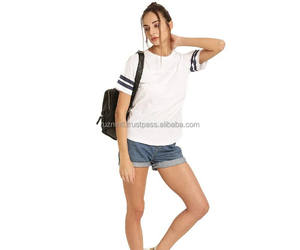 เสื้อยืดผ้าฝ้ายลำลองคอกลมแขนสั้นสำหรับผู้หญิงใส่ในชีวิตประจำวัน - Product Image 6