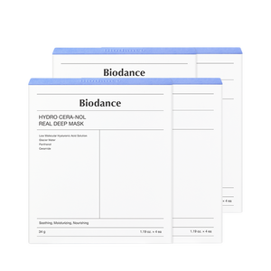 Masque coréen Biodense Hydro Seranol Real Deep [16 feuilles] Masque facial de haute qualité avec l'ingrédient principal Acide hyaluronique Fabriqué en Corée - Product Image 1