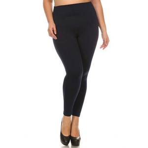 Leggings Capri de Algodón de Color Sólido, Cintura Media, para Mujer, Talla Grande, Elásticos, Casuales, Moldeadores, Pantalones Cortos Básicos de Verano - Product Image 2