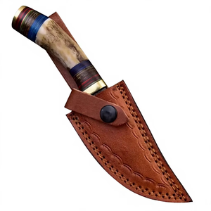 Cuchillo de caza OEM Damasco para exteriores, hoja de acero inoxidable laminado, mango G10, supervivencia, materiales de mango personalizados, venta internacional - Product Image 2