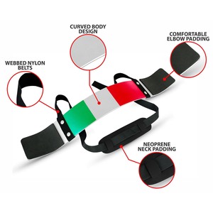 Ceinture de soutien lombaire réglable, légère et portable, design drapeau italien, pour la musculation, la protection du corps, en néoprène - Product Image 6