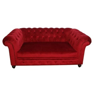 Sofá Chesterfield, muebles para el hogar de estilo europeo tapizados en tela de terciopelo diseñados para sala de estar y muebles de hotel - Product Image 3