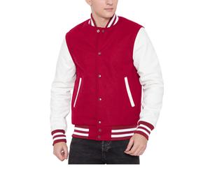 Blouson universitaire homme 2026, nouveau style personnalisé, en laine et cuir PU, respirant, en molleton de coton, col montant, style urbain pour le baseball - Product Image 1