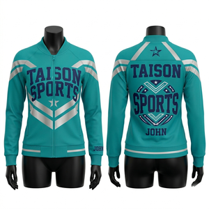 Women Cheerleading Training <b>Jacket</b> 280 GSM Premium Polyester Fleece <b>Pink</b> White Navy Chevron Panel Sublimation Custom Logo - Product Image 4