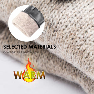 Gants de vélo en cuir, longueur poignet, thermiques, non doublés, style uni, compatibles écran tactile, pour usage quotidien en hiver, sport et soirées - Product Image 5