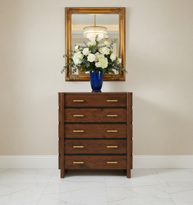 <b>5</b>-drawer Modern Eco-Friendly Chest Mango Wood Bed <b>Frame</b> Premium Quality Bedroom Furniture Factory Direct Wholesale - Product Image 5