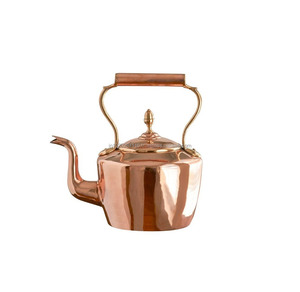 Hervidor de cobre real con forma hecha a mano y diseño de estilo antiguo hecho para exhibición en cocinas o cafés de estilo patrimonial - Product Image 5