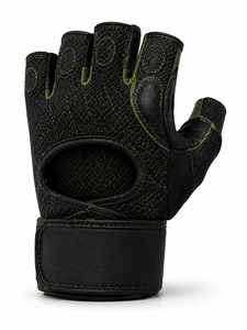 Custom Logo Unisex Leather Fitness Gloves <b>Half</b> Finger Weight Lifting Body Building Non <b>Slip</b> Breathable Gym Training 0.5kg Fasten - Product Image 2