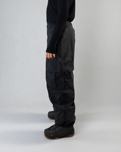 Pantalones de Nieve Negros, Holgados, Impermeables, Transpirables, Estilo Cargo, con Cierre de Cremallera, 100% Poliéster, Unisex - Product Image 5