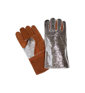 Guantes de Soldadura Resistentes al Calor y al Fuego para Soldadura TIG, MIG, Stick, Guantes para Barbacoa, Horno, Parrilla, Manipulación de Animales con Forro Suave (Rojo) con Orificios - Product Image 3