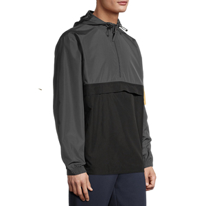 Men's Waterproof <b>Hooded</b> <b>Soft</b> <b>Shell</b> <b>Jacket</b> Quarter-Zip Color Blocked Oversized Fit All Seasons Outdoor Hiking Coat Regular Length - Product Image 5