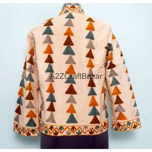 Veste Cotrise pour tous les festivals, broderie style bohème cousue à la main, manteau de festival bohème, style vintage décontracté, pour les vacances, la plage et les soirées - Product Image 5