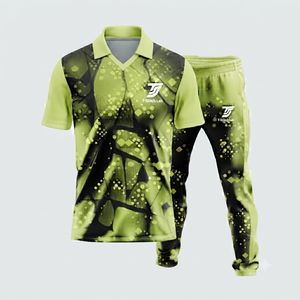 Uniforme de cricket professionnel en polyester 100% pour sublimation, personnalisable avec nom d'équipe, taille élastique, manches courtes, unisexe, prix bas, vente chaude - Product Image 3