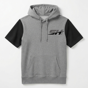 Men's Casual Short Sleeve Pullover <b>Hoodie</b> Comfortable <b>Lightweight</b> Hooded Streetwear Activewear Basic Cotton Blended Men <b>Hoodies</b> - Product Image 1