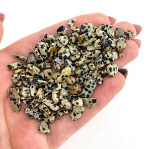 Piedras Preciosas de Jaspe Dalmático Natural de la Mejor Calidad, Virutas de Cristal Pulido Sueltas, Forma Irregular, Decoración para el Hogar Feng Shui, Amor - Product Image 1