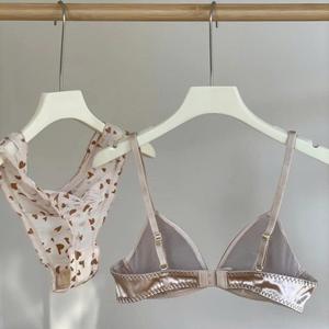 Ensemble de lingerie en dentelle florale pour femmes, soutien-gorge push-up séduisant en maille transparente et culotte, ensemble 2 pièces - Product Image 1