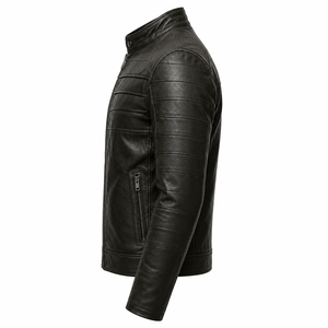 Luxury Genuine <b>Leather</b> Jacket Men Premium Motorcycle Fashion Outerwear Modern Regular Fit Comfortable Daily Wear Waterproof - Product Image 4