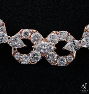 Collier tennis en moissanite de laboratoire, chaîne à maillons, certifié IGI, plaqué or rose, style hip-hop unisexe - Product Image 2