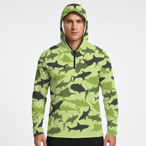 Camisetas de Pesca para Hombre con Protección Solar, Diseño Sublimado en Tela 100% Poliéster, Manga Larga y Capucha - Product Image 1