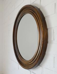 Miroir mural en bois de style mid-century, motif rétro, pour décoration intérieure vintage, miroir suspendu en gros - Product Image 2