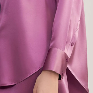 Conjunto de pijama corto de lujo de satén de seda para parejas, ropa de dormir familiar, pijama para amantes, traje de noche para mujer - Product Image 5