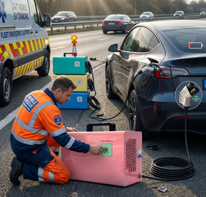 Unidad de Carga Portátil para Vehículos Eléctricos, 7KW-40KW, Cargador Rápido de CC, CCS1 CCS2 GB/T, Estación de Carga Móvil de Emergencia para Vehículos Eléctricos - Product Image 3