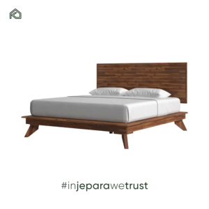 Premium Natural Teak Wood <b>Queen</b> Platform <b>Bed</b> Strong Wooden <b>Bed</b> Frame for Modern Bedroom Furniture Hotel Use - Product Image 5