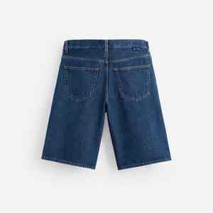 Shorts en jean pour hommes respirants, style vintage streetwear, délavage clair, ourlet brut, avec strass, pour l'été - Product Image 6