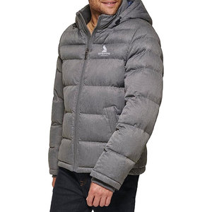 Veste d'hiver matelassée pour homme de haute qualité, respirante, à capuche, avec logo sur le devant, design décontracté écologique, fermeture éclair - Product Image 2