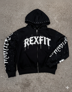 Sudadera con Capucha Gruesa de Felpa Francesa REXFIT SPORTS para Hombre |   Ropa Urbana con Bordado Personalizado y Estilo Desgastado |   Fabricante de Ropa, Sudaderas con Capucha - Product Image 1