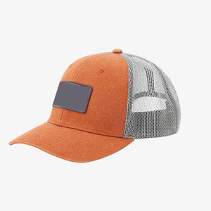 Casquette de camionneur en maille orange Econex Sports, panneau arrière gris, ajustable, unisexe, décontractée, 6 panneaux, respirante/imperméable, broderie 3D, unie - Product Image 2