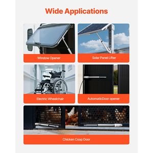 Attuatore Lineare ad Alta Velocità da 8 Pollici 0.6'/s, 225 libbre/1000N, Protezione IP54, Staffa di Montaggio, Cilindro Attuatore Lineare 12V - Product Image 6