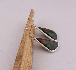 Handmade Fancy Shape Jasper <b>Earrings</b> 925 <b>Sterling</b> <b>Silver</b> Vintage Bohemian Unique Cut <b>Dangle</b> <b>Earrings</b> 2026 Trending Fine Jewelry - Product Image 3