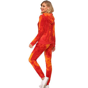 Custom 2-Piece Velvet Tracksuit for <b>Women</b> Soft <b>Velour</b> <b>Lounge</b> Outfit with Zip-Up Sweatshirt and Sweatpants - Product Image 6