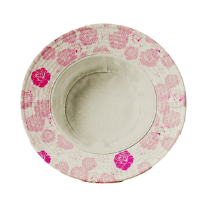 หมวกบักเก็ตพิมพ์ลายดอกกุหลาบสีชมพู  ลายดอกไม้สวยงาม  แบบยูนิเซ็กซ์  หมวกกันแดด  แฟชั่นฤดูใบไม้ผลิ  หมวกชาวประมง - Product Image 3